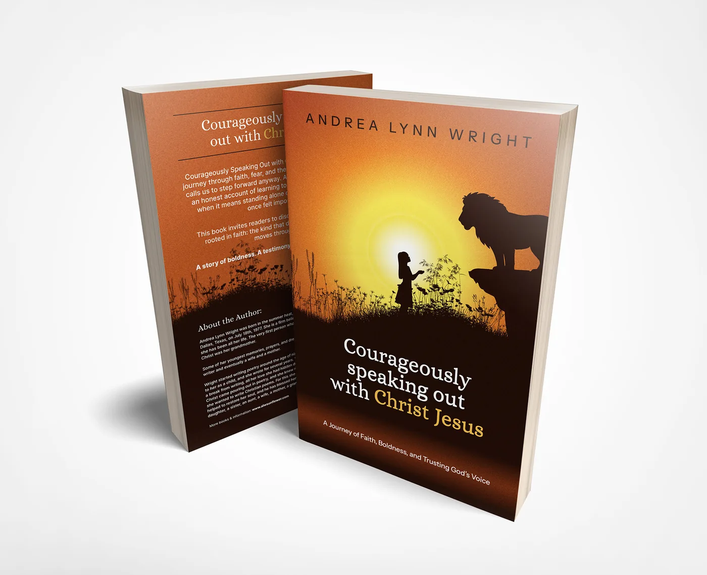 Courageously Speaking Out with Christ Jesus book cover design